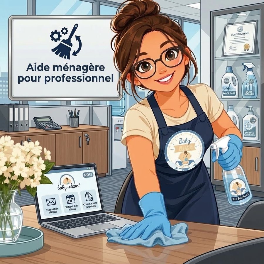 Illustration : entretien d'un bureau d'entreprise